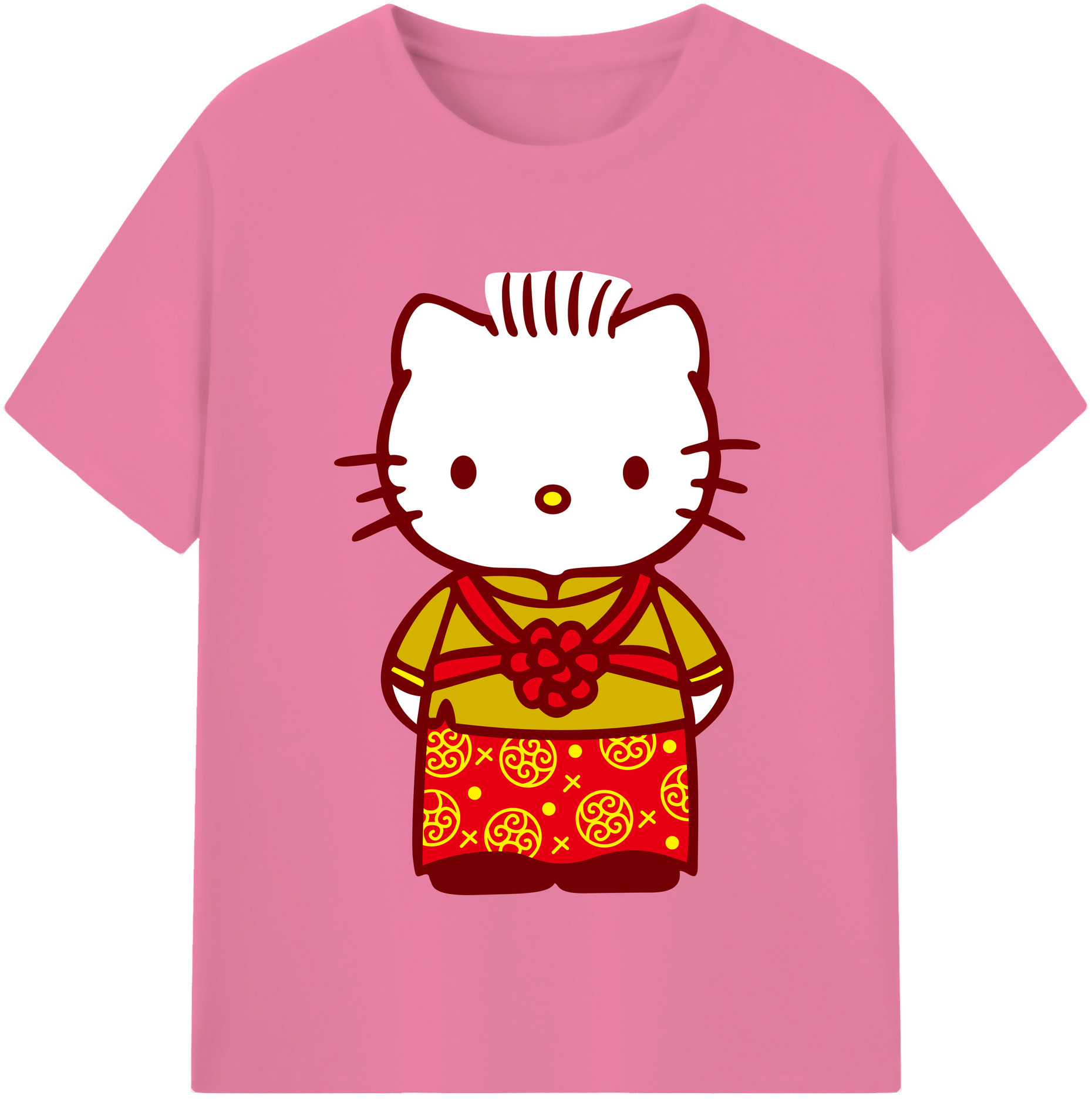 （画像用） Hello Kitty ハローキティ 綿100％半袖Tシャツ（フロントプリント）